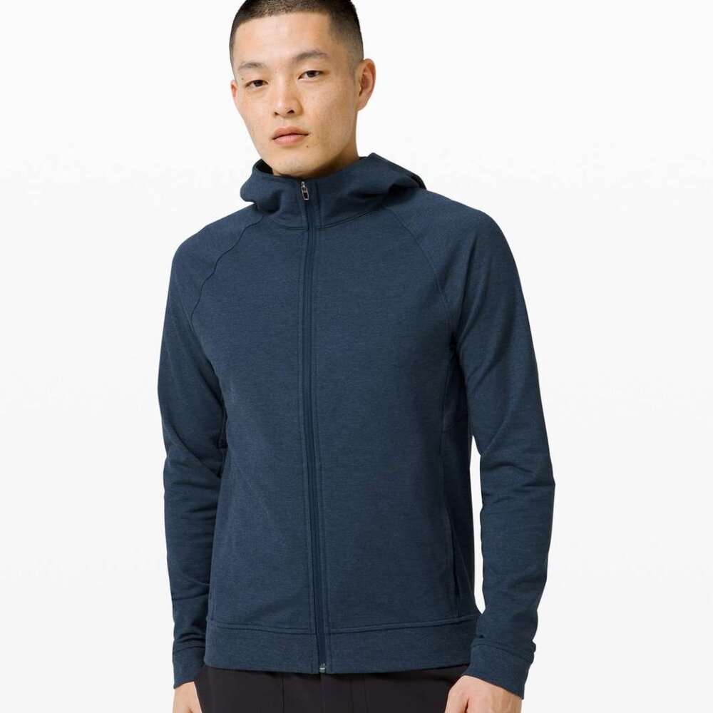 Lululemon Men's City Sweat Full Zip Hoodie - Heathered Navy